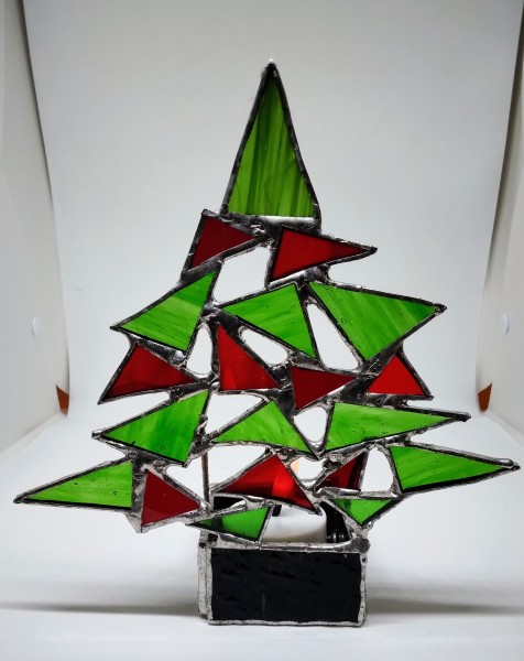 Christbaum Glas mehrfärbig