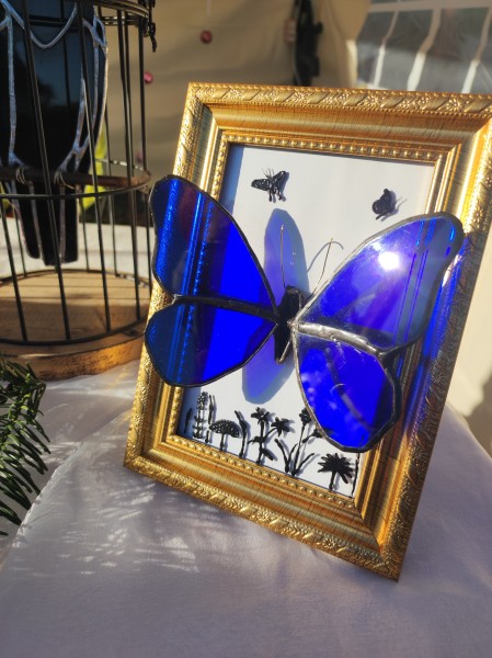 Blauer Schmetterling